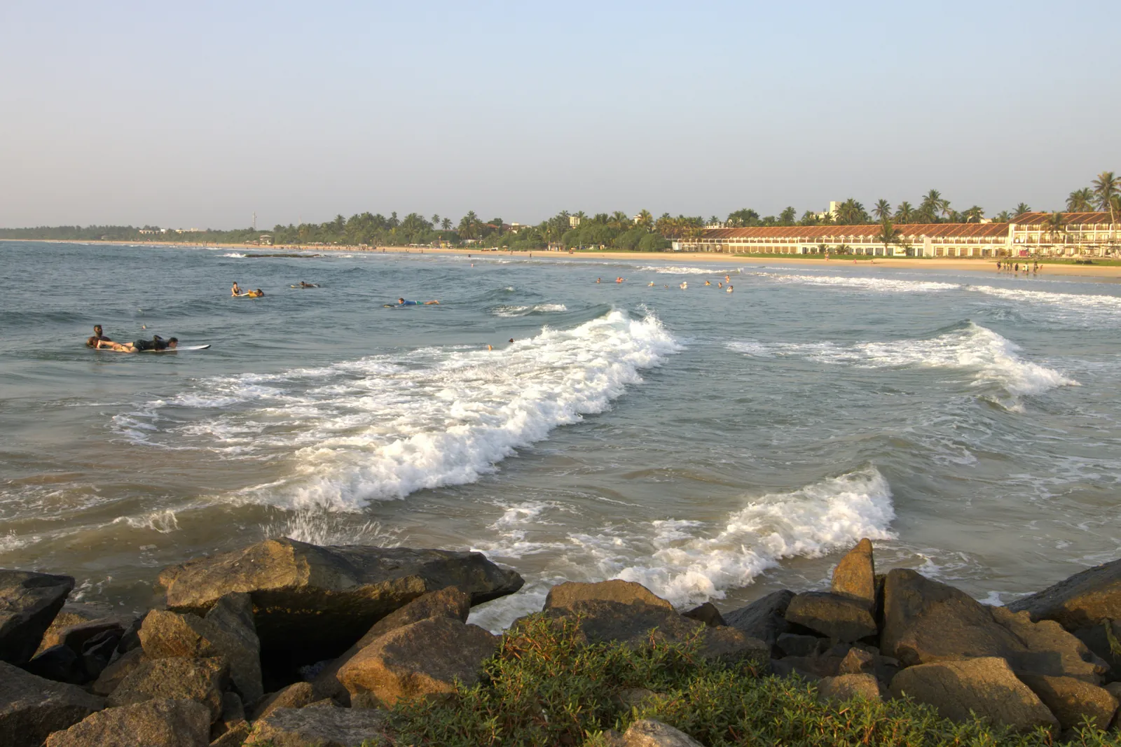 Golden sandspit at Bentota, Sri Lanka