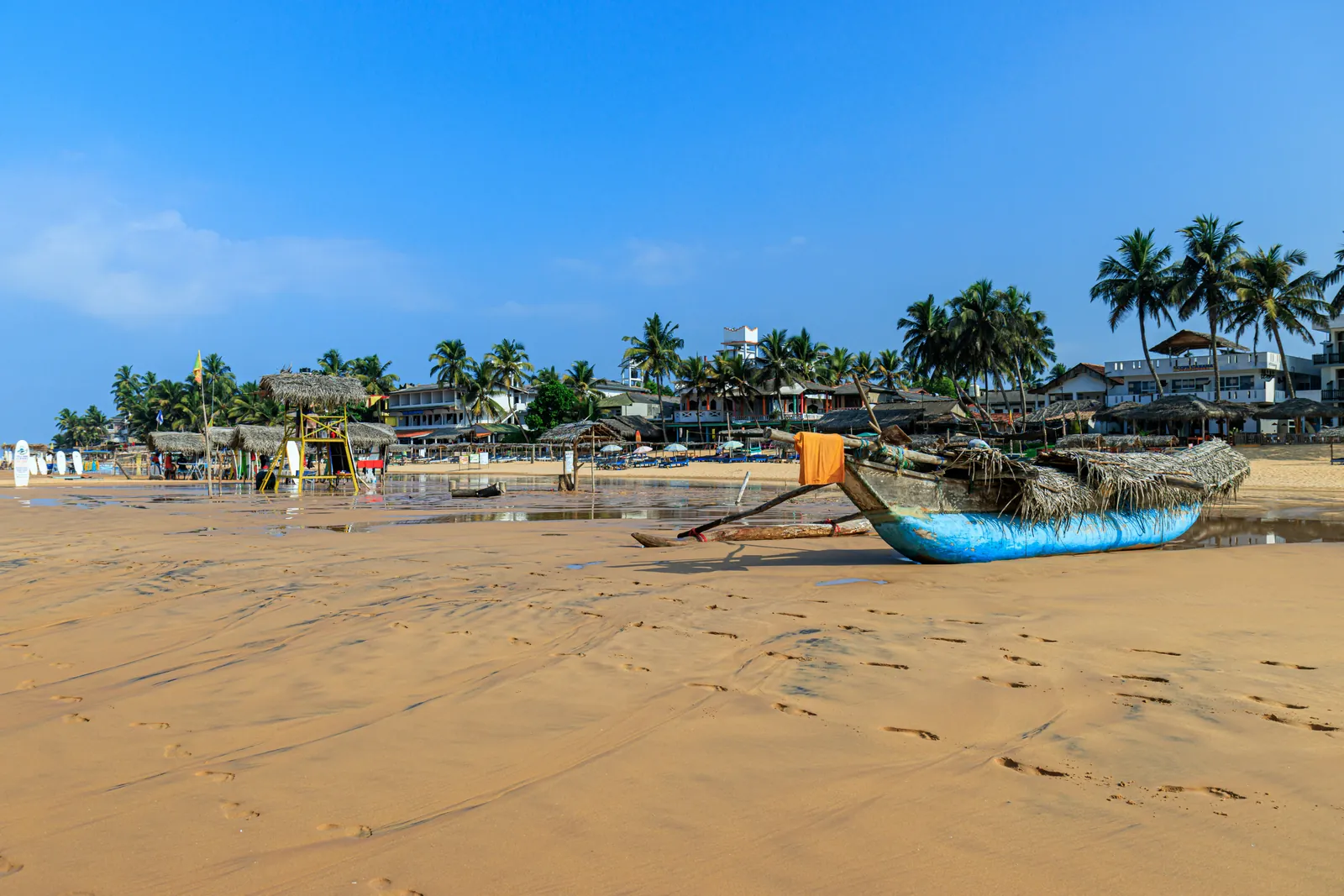 Hikkaduwa Beach and coral sanctuary in Sri Lanka